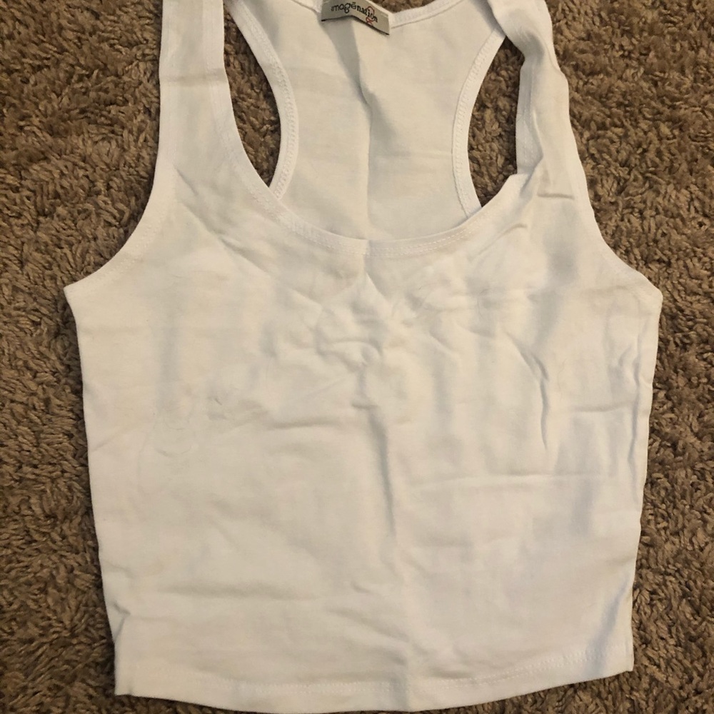 Tight White Halter Crop Top